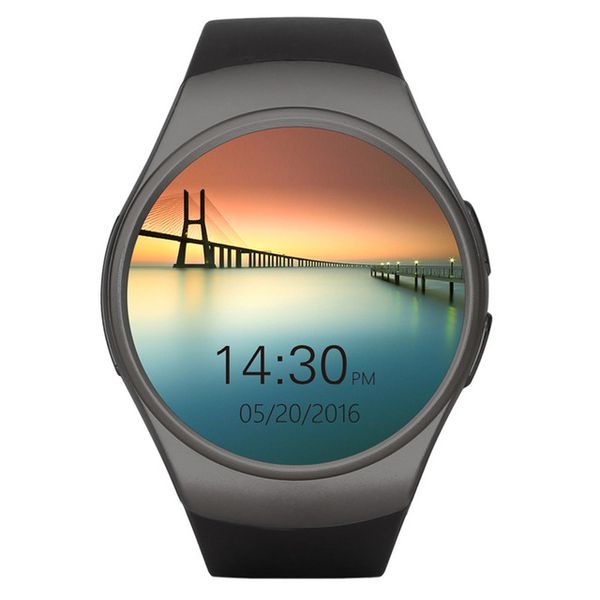 KW18 Reloj Inteligente Pantalla Completa Redondeada Bluetooth Reloj Inteligente Pulsera con Ranura para Tarjeta SIM Monitor de Ritmo Cardíaco Reloj de pulsera para iOS Android