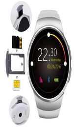 KW18 montre intelligente entièrement écran Bluetooth Reloj Inteligente Bracelet avec fente pour carte SIM moniteur de fréquence cardiaque caméra montre-Bracelet pour And9715757