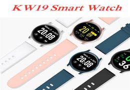 KW19 Smart Watch Impload Wating Wristbands Presión arterial Monitor de frecuencia cardíaca Fitness Tracker Sport Intelligent para Andriod iOS con RE2013486