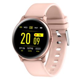 KW19 Dames Smart Horloge Hartslag Monitor Multi-Talen Waterdicht Mannen Sport Fitness Tracker SmartWatch voor iOS en Android Q0524