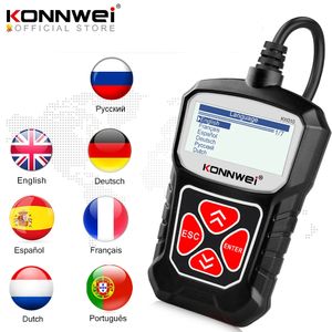 KW310 OBD2 -scanner Russische taalauto diagnostiek Tool OBD 2 Car Scanner voor Auto ODB2 -autolidjes beter dan ELM327