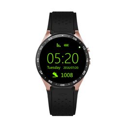 KW88 GPS Smart Horloge Hartslag Waterdicht WiFi 3G LTE-polshorloge Android 5.1 MTK6580 1.39 "Draagbare apparaten Watch voor Android iPhone-telefoon