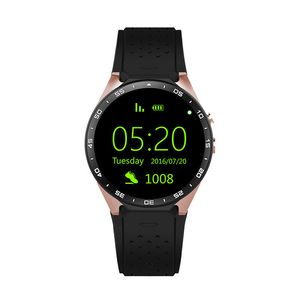 KW88 GPS Smart Horloge Hartslag Waterdicht WiFi 3G LTE-polshorloge Android 5.1 MTK6580 1.39 