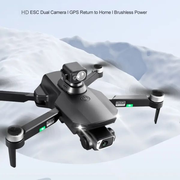 KXMG RG109 Pro GPS Drone HD double caméra WiFi FPV professionnel photographie aérienne évitement d'obstacles hélicoptère pliable RC Quadcopter UAV