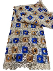 KY-0019 veelkleurige wateroplosbare prachtige koord kant stof nieuwste 5 yards guipure vrouwelijke gelegenheid feest naaien ambachtelijke trouwjurken Nigeriaanse uitverkoop herfst