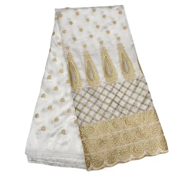 KY-3009 George Lace para matrimonio tradicional 5 yardas nigeriano a la venta 2023 artesanía de costura de alta calidad última tela de seda vestidos de novia para mujer fiesta de ocasión