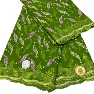 KY-5152 Africain en vente suisse Voile dentelle tissu strass brodé couture coton tissu dernières 5 mètres robes de mariée pour les femmes soirée été et automne