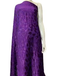 KY-9360 Tissu gravé de haute qualité pour femmes, voile de fête de banquet, couture artisanale, tulle, dentelle, écharpe moderne, 4,5 m, africain en vente, robe de soirée pour dames d'été et d'automne