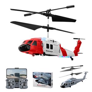 KY205 RC helicóptero Drone 4 hélices 6 ejes giroscopio electrónico para estabilización Dual con cámara HD juguetes evitación Drone