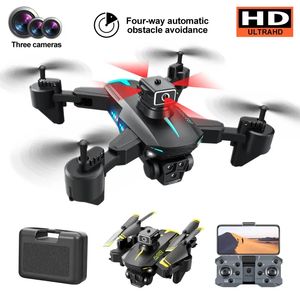 Drone KY605S avec trois caméras HD professionnelles, photographie aérienne pour éviter les obstacles, quadrirotor pliable, UAV cadeau