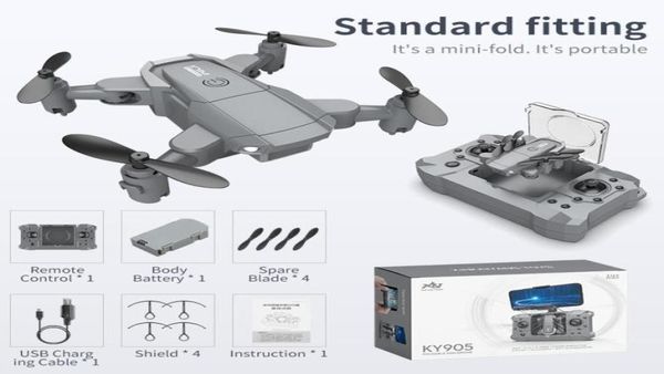 KY905 Mini Drone avec caméra 4K HD Drones pliables Quadcopter OneKey Return FPV Suivez-moi RC Hélicoptère Quadrocopter Kid039s T1856394