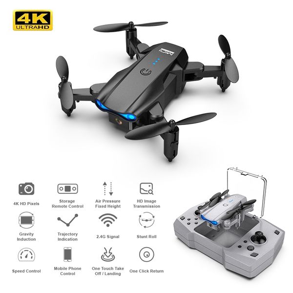 KY906 Mini Drone multi-choix 4K HD simple double caméra professionnel WiFi FPV pliable quadrirotor Dron suivez-moi hélicoptère RC