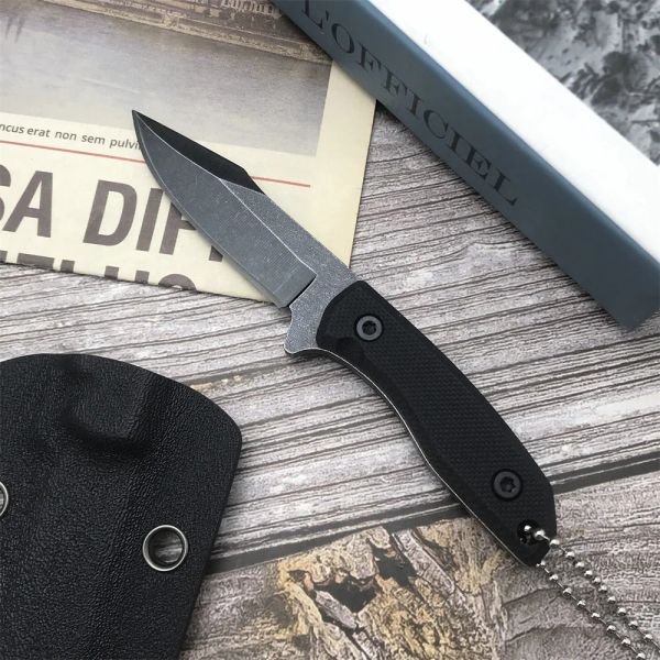 Kydex gaine cou couteau mini couteau de poche 8cr13mov lame en acier g10 manche de camping couteaux de fruits EDC chasse