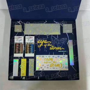 Juegos de maquillaje en caja grande, brillo de labios líquido mate, lápiz labial, sombra de ojos, resaltado, conjunto de colección de polvo suelto