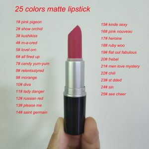 rouge à lèvres mat 25 couleurs Rouges à lèvres brillants rétro 25 'couleur différente longue durée et facile à porter bonne qualité maquillage des lèvres imperméables