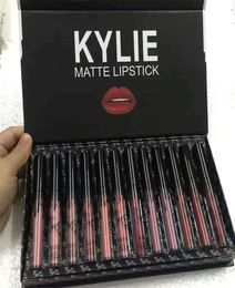 Kylie Jenner Brillant à lèvres Fa Brithday Take Me On Kyshadow Storm 12 couleurs Rouges à lèvres liquides mats Cosmétiques 12pcs Lipgloss Set2036969