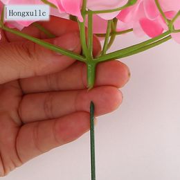 Kyunovia, 50 Uds., cabeza de flor de Hortensia de seda Artificial, Bola de crisantemo, camino de boda, hogar, Hotel, accesorios de pared de flores DIY