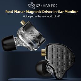 KZ X HBB PR2 Elecphones métalliques dans le pilote magnétique planaire IEM Hifi Hifi Monitor Éditeurs Bass Sport Chef Sport