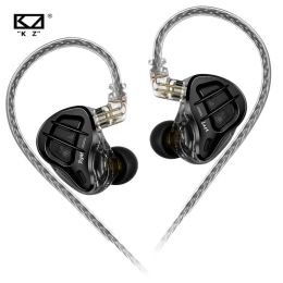 KZ ZAR HYBRID DRITEUR IN-EAR MONITEUR 7BA + 1DD EARphone Hifi 2pin Wired Headphone Music DJ Headset Sport Game Earbud Zax ZSX ZAS