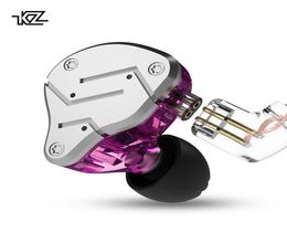 KZ ZSN Metal -oortelefoons Inar Hybrid Technology 1BA1DD HIFI BASS OORZIK IN EAR MONITOR HEEFTSPEL HIFI Sport Noise Annering Headp4491602