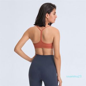 L-005 tanque agradable a la piel en la espalda en forma de Y con almohadilla en el pecho, atuendo deportivo que se siente suave como la mantequilla, sujetador deportivo, copas extraíbles, chaleco de Yoga sólido