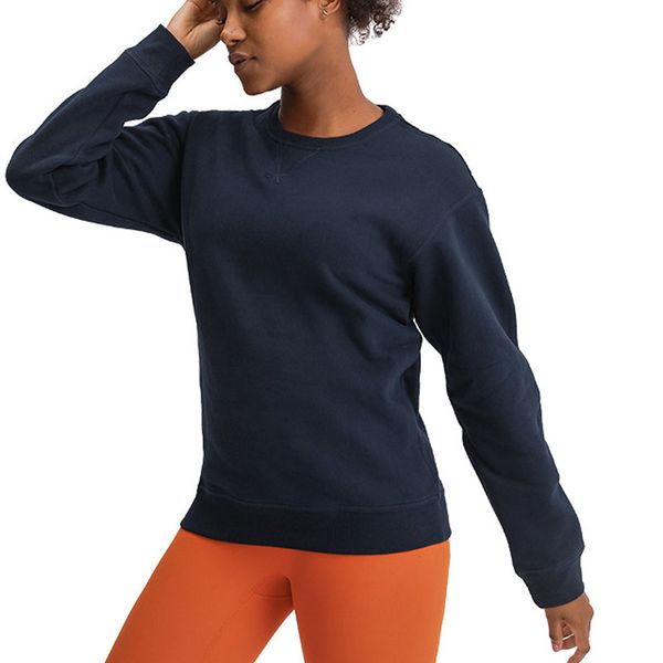 L-015 Femmes Sweatshirts Yoga Sports Matter Crewneck Top Retend Fit Long Swirts Sweats Sweat-shirt surdimensionné d'hiver