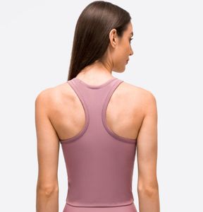 L-023 TOPS FEMMES ROND COUC TANK Y Style Back Gym Vêtements Femmes Sous-vêtements Gilet Yoga rembourré Sports Brashockproof Running Fitness Casual