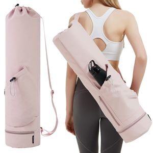 L-028 NUEVA bolso de yoga de venta caliente con bolsillo de botella de agua y compartimento húmedo inferior, bolso de correa de yoga deportiva, bolsa de almacenamiento multifuncional