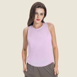 L-058 Chemise sans manches femmes débardeurs gilet de gymnastique Jogging Racer Blouse séchage rapide course Blouse été sweat respirant Yoga chemises