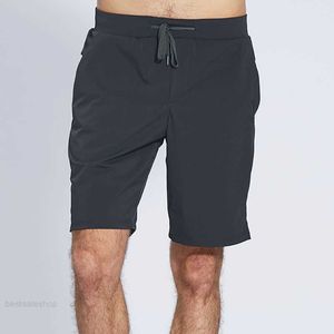 L-07 Hommes Yoga Shorts Séchage Rapide D'été Fitness Pantalons De Survêtement Avec Cinchable Cordon De Serrage Sport Pantalon Court Avec Dos Drop-In Poches Haut D'entraînement