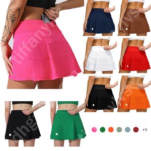 L-07 Jupe de Tennis plissée Lemens femmes vêtements de sport Shorts de sport femme course Fiess danse Yog sous-vêtements plage Biker jupes de Golf de haute qualité