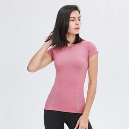 L-077 Slim Fit Shirts Shirts Yoga Tops Fashion T-Shirt Outdoor Fitness Cleren Women Running Sweatshirt