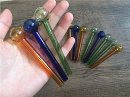 L 10 cm Grand pas cher coloré grand Pyrex verre brûleur à mazout tuyau clair verre brûleur à mazout verre tube verre tuyau huile ongles verre tuyau d'huile