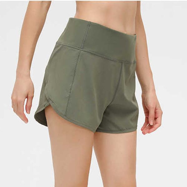 L-189 short de yoga ample avec poche zippée pantalon de sport de gym à séchage rapide 2021 pantalon chaud d'été de haute qualité avec logo de la marque