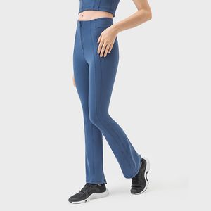 L-094 Micro uitlopende broek Hoge taille panty Rits Taille aanscherping Yoga legging Slim Fit Joggingbroek Naakt gevoel Damesbroek