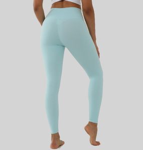 L-31 Leggings de mujer Cintura alta Color sólido Yoga Pantalones deportivos Ejercicio Moda casual Correr Fitness Gimnasio Ropa Mujer Medias Pantalones