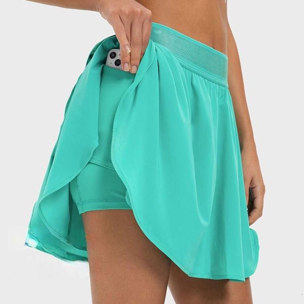 L-45 Tenues de yoga jupe courte pour femme sport course tennis athlétique loisirs culottes gym entraînement jupes sexy belle robe de plage fitness été