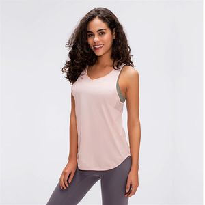 L-72 Quatre couleurs femmes débardeurs de yoga T-shirt course sport dessus de yoga sexy mode gilet extérieur séchage rapide dame yoga entraînement top277g