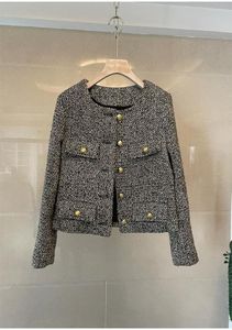 L 721 2021 Spring Brand Same Style Coat Botton Tweck Tweed Red Red Empire Fashion Fashion Coat Choal Huilin7083270