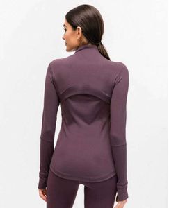 L-78 Herfst Winter Rits Define Jacket Sneldrogende Outfit Yoga Kleding Lange mouwen Duimgat Training Hardlopen Dames Piglulu Slim8899