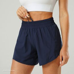 L-8240 High Rise Short Short Yoga Quick Drying Swift Fabric Soft Liner Soft Wicking Run Shorts 5 in lengte
