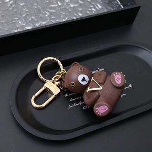 L en V Sleutelhangeraccessoires Teddybeer Sandelhout Autosleutelhanger Ring Sieraden Dames Herenmode Dierentas Ornamenten Hangers Hanger Geschenken