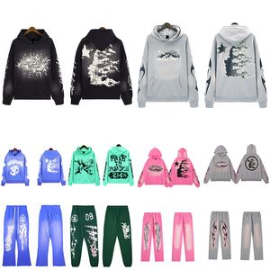 24hh hoodie heren en dames modeontwerp capuchon sweatshirt dames Amerikaans retro mud mud print oude sport casual luidspreker broek maat s-xl