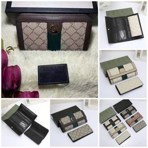 L Diseñador Ophidia Cartera larga Bolsas de embrague Mano Carteras largas Titular de la tarjeta V Mujeres PU Cuero Doble G Colección Monedero Luxurys Hombres Unisex Titular de la tarjeta de crédito