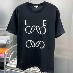 L Designer T-Shirts Dames Effen Shirt Heren Shirts met Ronde Hals Ontwerpers Luxe Korte Mouw Casual Letter E Tees Zomer Cartoon Polo's