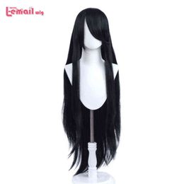 L-email peruca feminina, 100 cm de comprimento, 48 cores, cabelo sintético, resistente ao calor + tampa, para cosplay220505