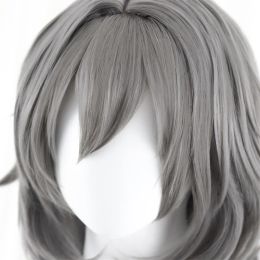 L-Email Wig Synthetic Hair Game Honkai: Star Rail Trailblazer Cosplay Wig Grey Silicone Cosplay Wigs Wig Women Resistant Women Wig
