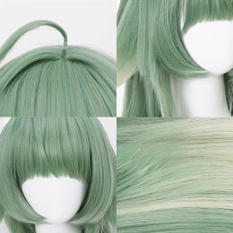L-email wig Synthetic Hair Game Honkai: Star Rail Huohuo Cosplay Wig 60cm Light Green Gradient Women Wigs Heat Resistant Wig
