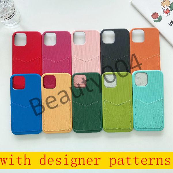 L fundas de iphone de moda para 13 Pro Max 12 mini 11promax XR XS X XSMax 7 8 plus carcasa de cuero PU con tarjeta samsung S10 S20plus S20U NOTA 10 10P 20 CUBIERTA ultra protectora B004