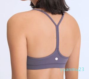 L- Flow Sujetador de Yoga con Espalda en Forma de Y con Almohadilla para el Pecho Sujetadores Deportivos Suaves Ropa Interior Sexy de Color sólido